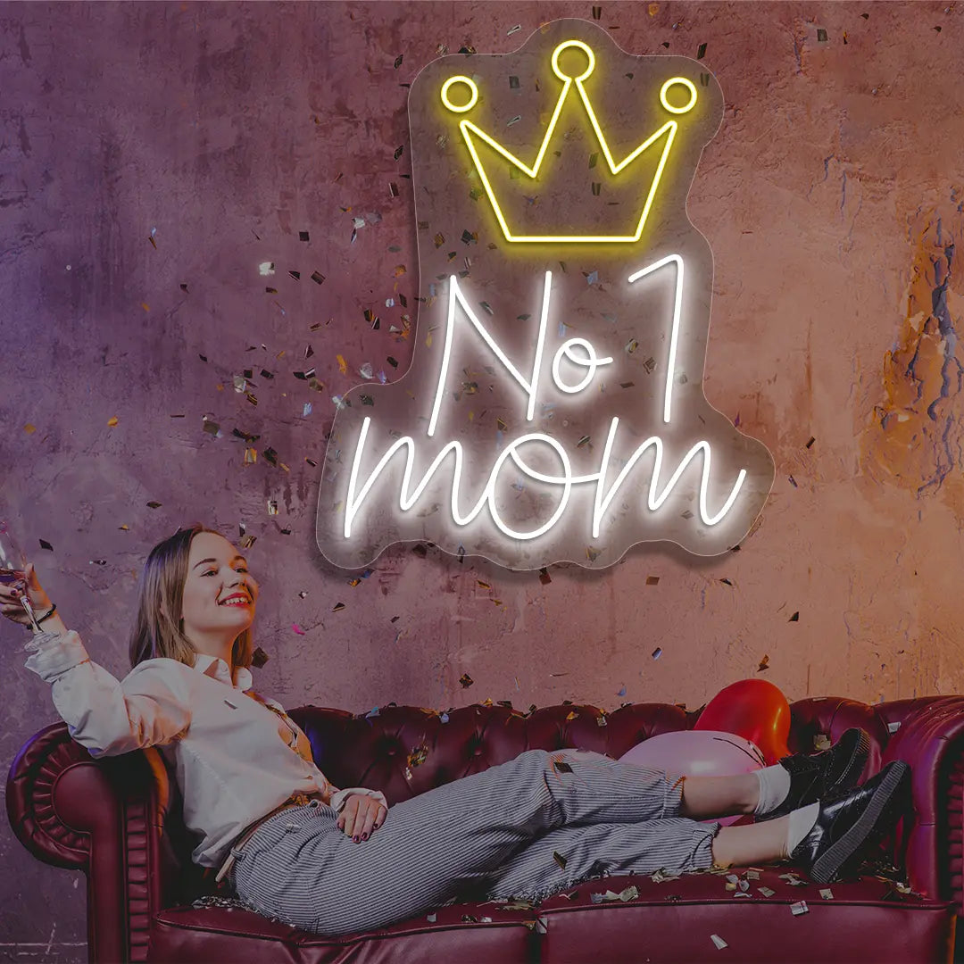 No.1 Mom Crown Neon Sign