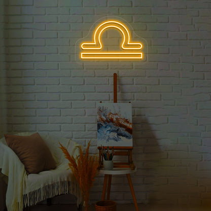 Libra Zodiac Neon Sign