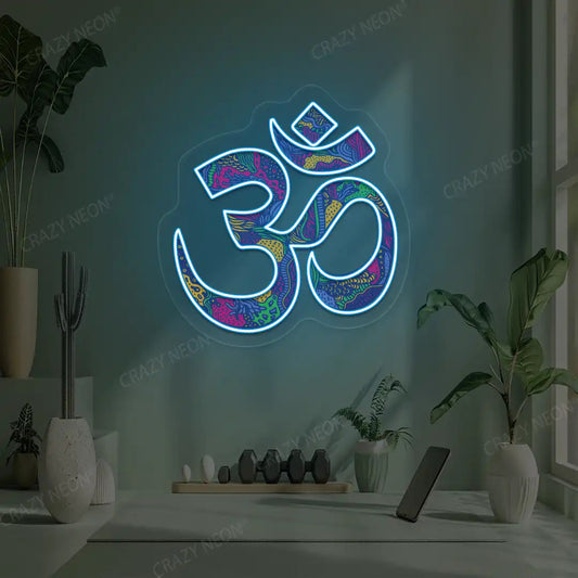 Psychedelic OM Neon Artwork Sign