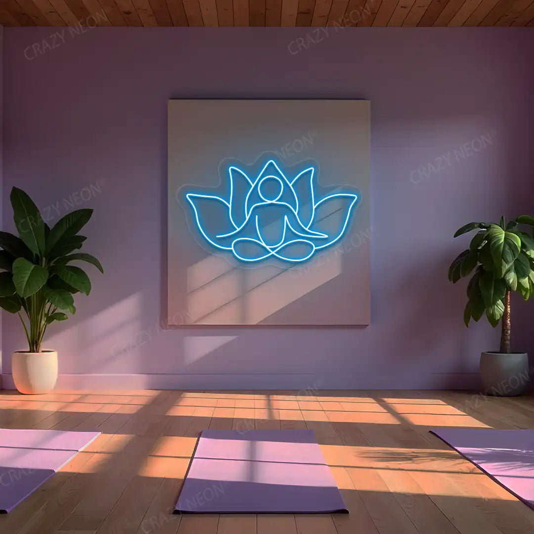 Lotus Meditation Neon Sign