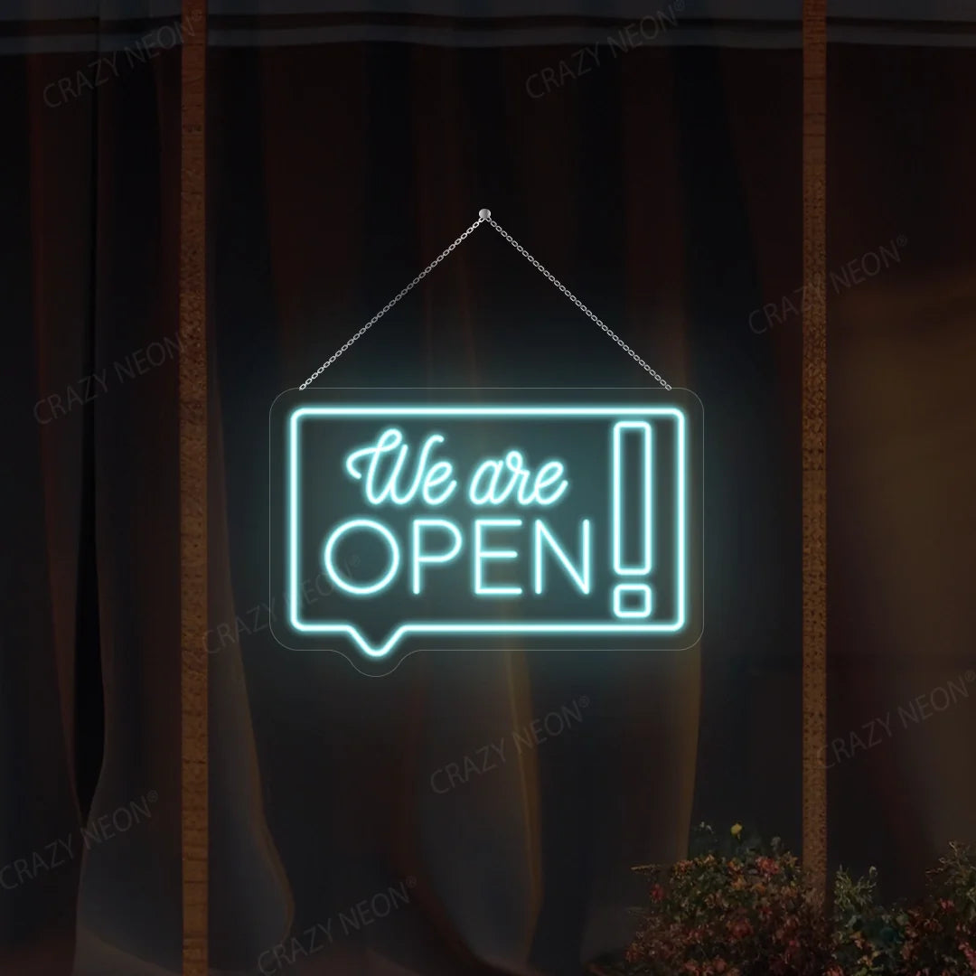 Open Chat Box LED Sign, modern business decor, light up, 10 of 16.