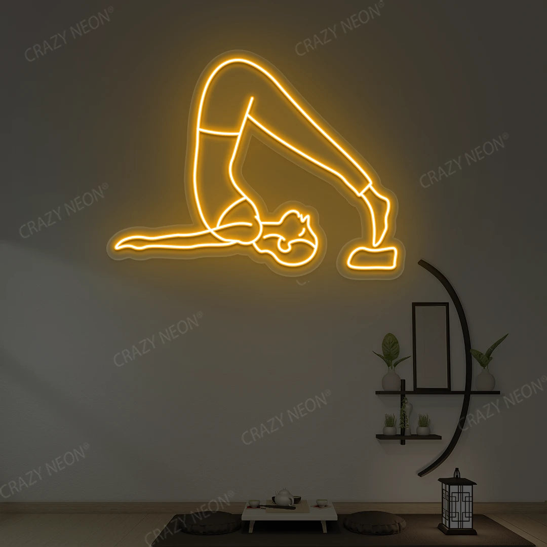 Halasana Yoga Neon Sign