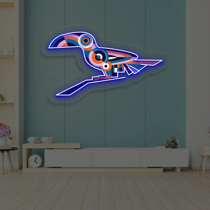 Toucan Harmony Abstract Neon Artwork Sign