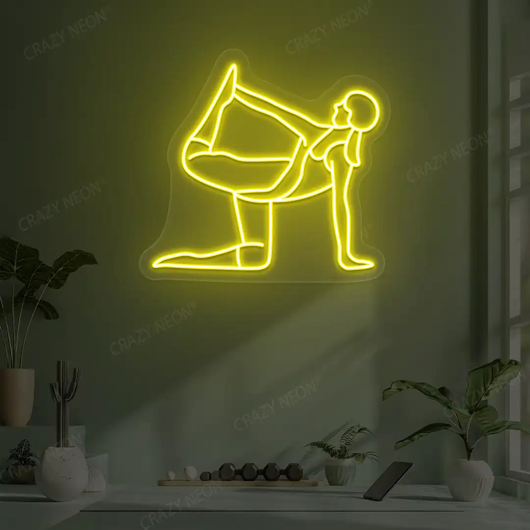 Ardha Dhanurasana Yoga Neon Sign