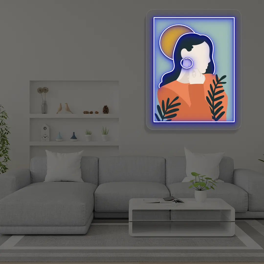 Calm Aura Abstract Neon Artwork Sign