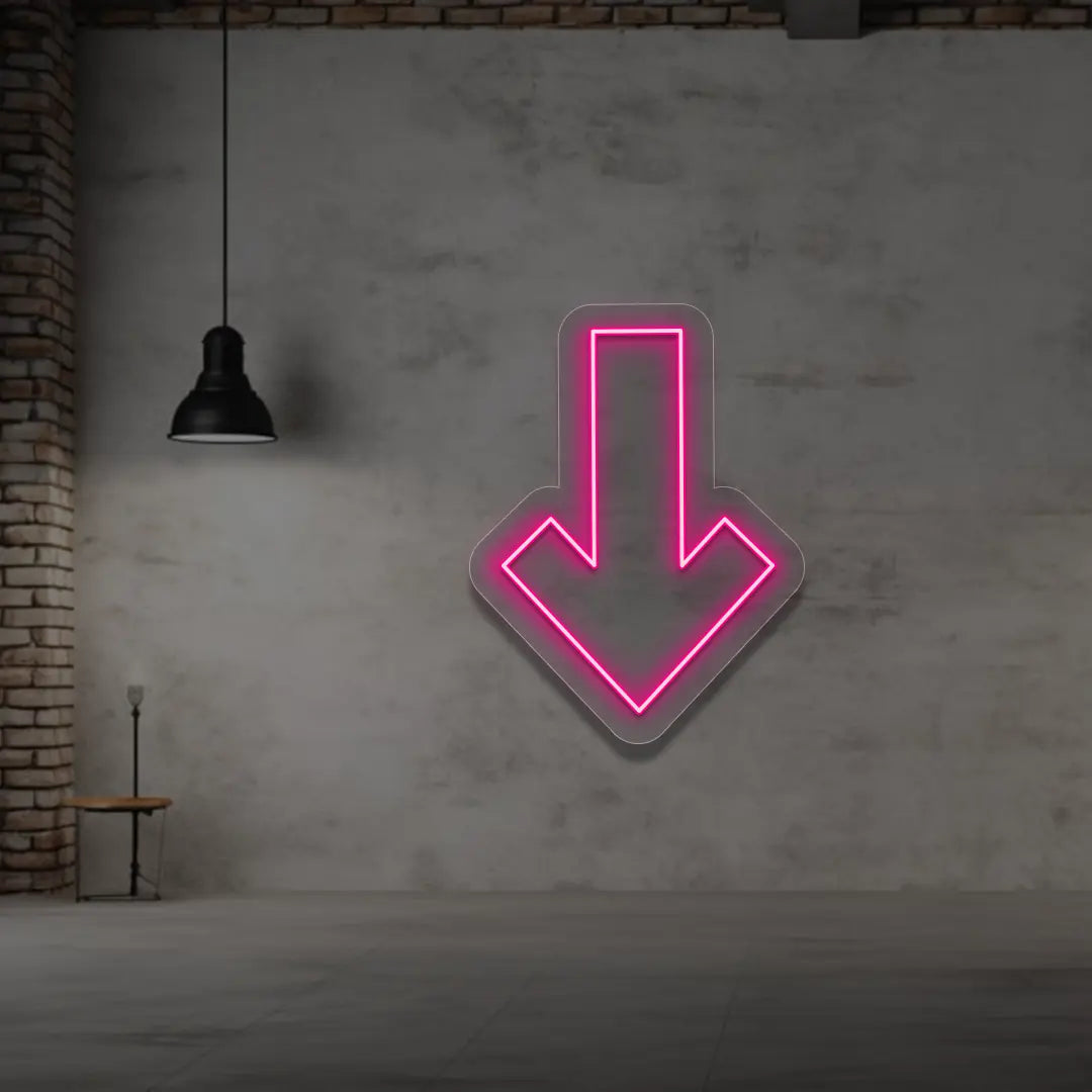 Down Arrow Neon Sign