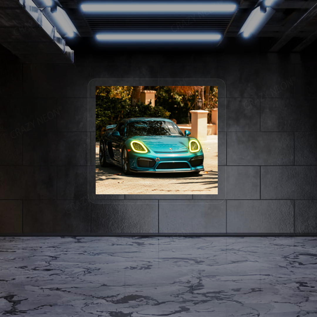 718 Cayman GT4 Neon Artwork Sign