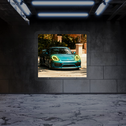 718 Cayman GT4 Neon Artwork Sign