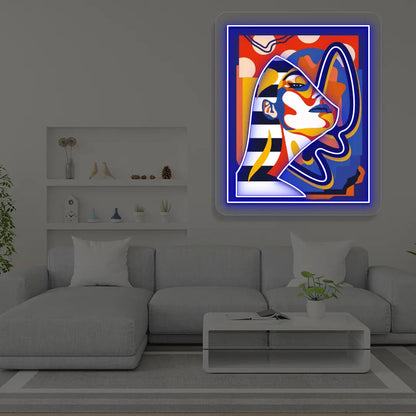Pharaonic Abstract Neon Artwork Sign