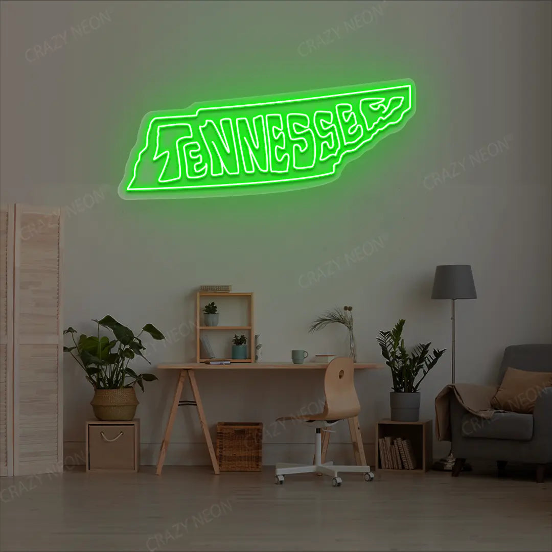 TENNESSEE Map Neon Sign