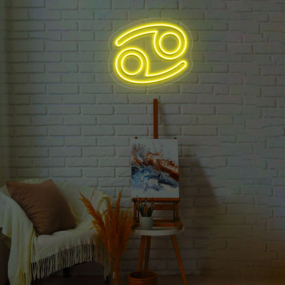 Cancer Zodiac Neon Sign