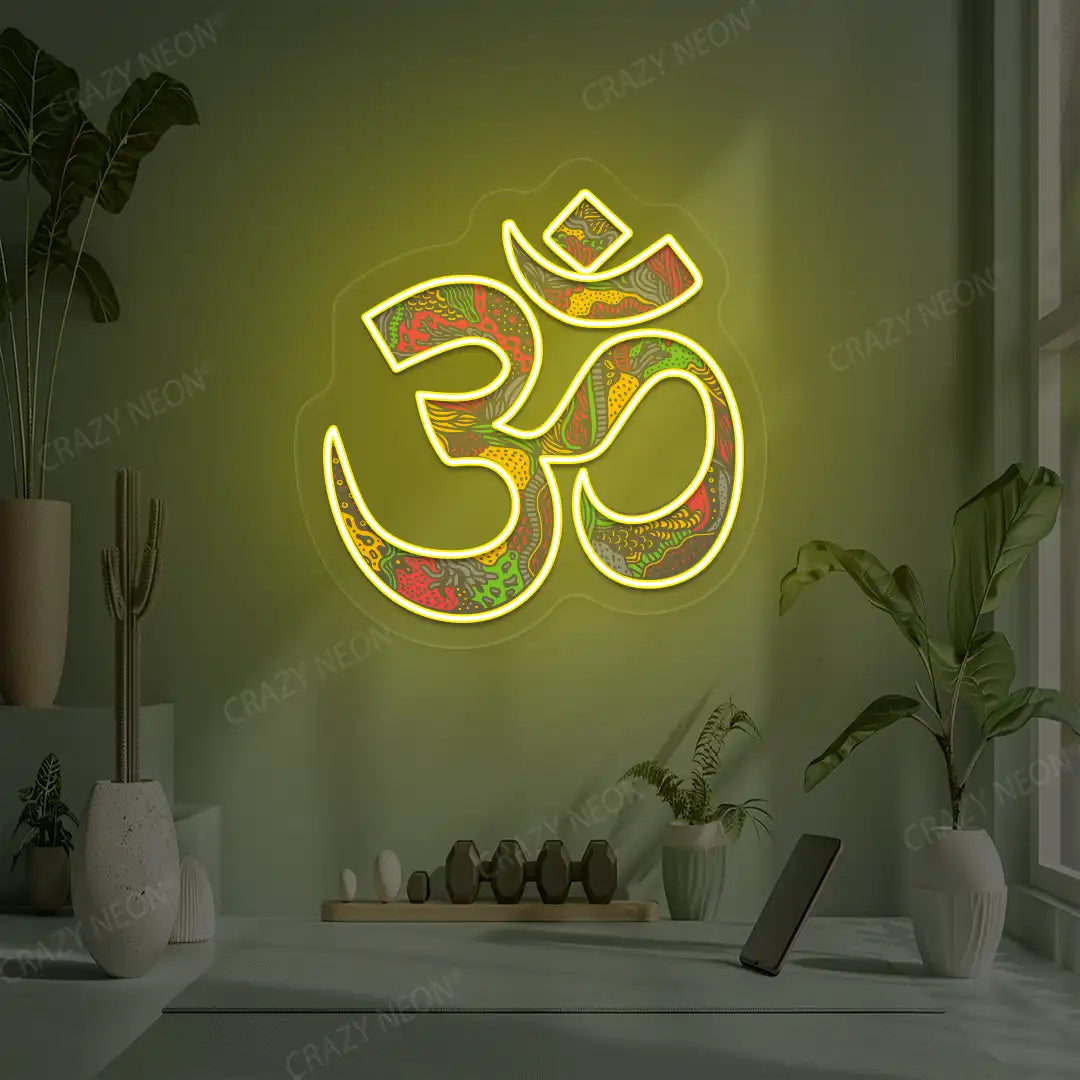 Psychedelic OM Neon Artwork Sign