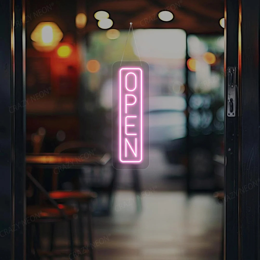 CRAZY NEON Vertical Open LED Neon Sign