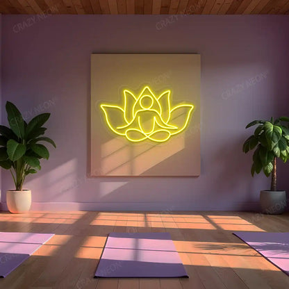 Lotus Meditation Neon Sign