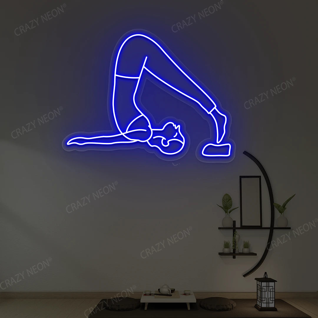 Halasana Yoga Neon Sign