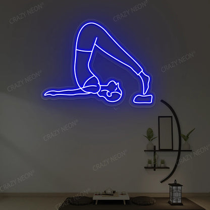 Halasana Yoga Neon Sign