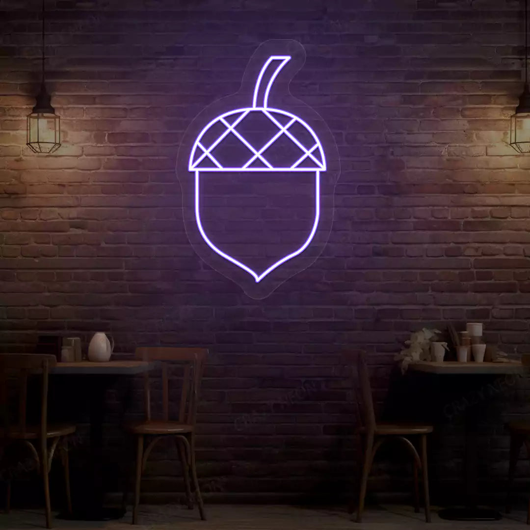 Autumn Acorn Neon Sign