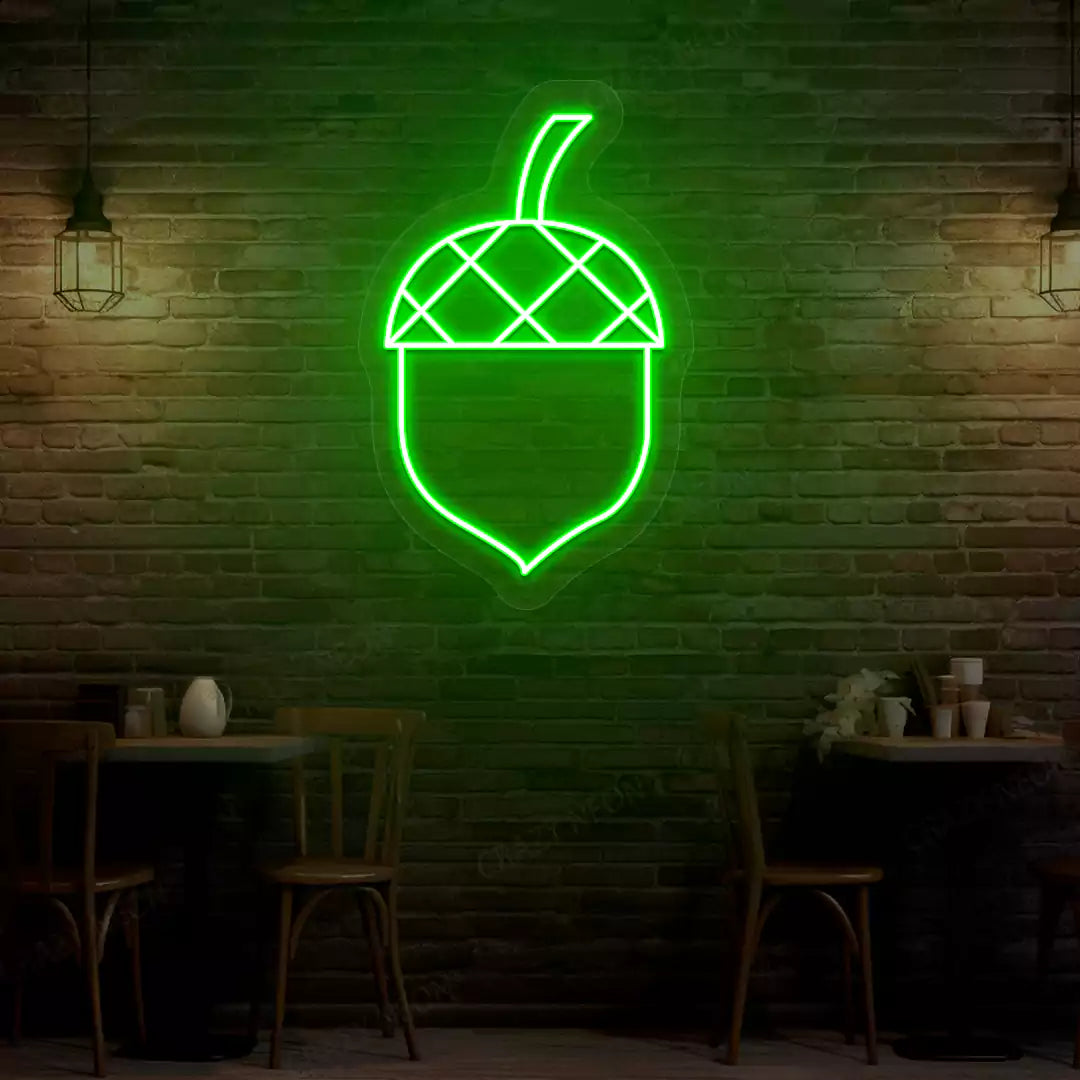 Autumn Acorn Neon Sign