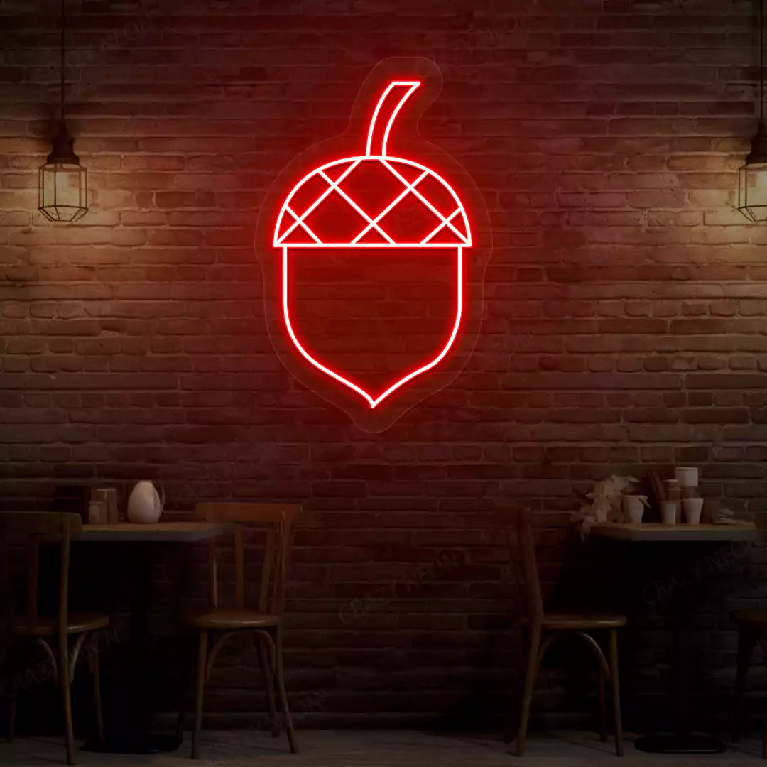 Autumn Acorn Neon Sign