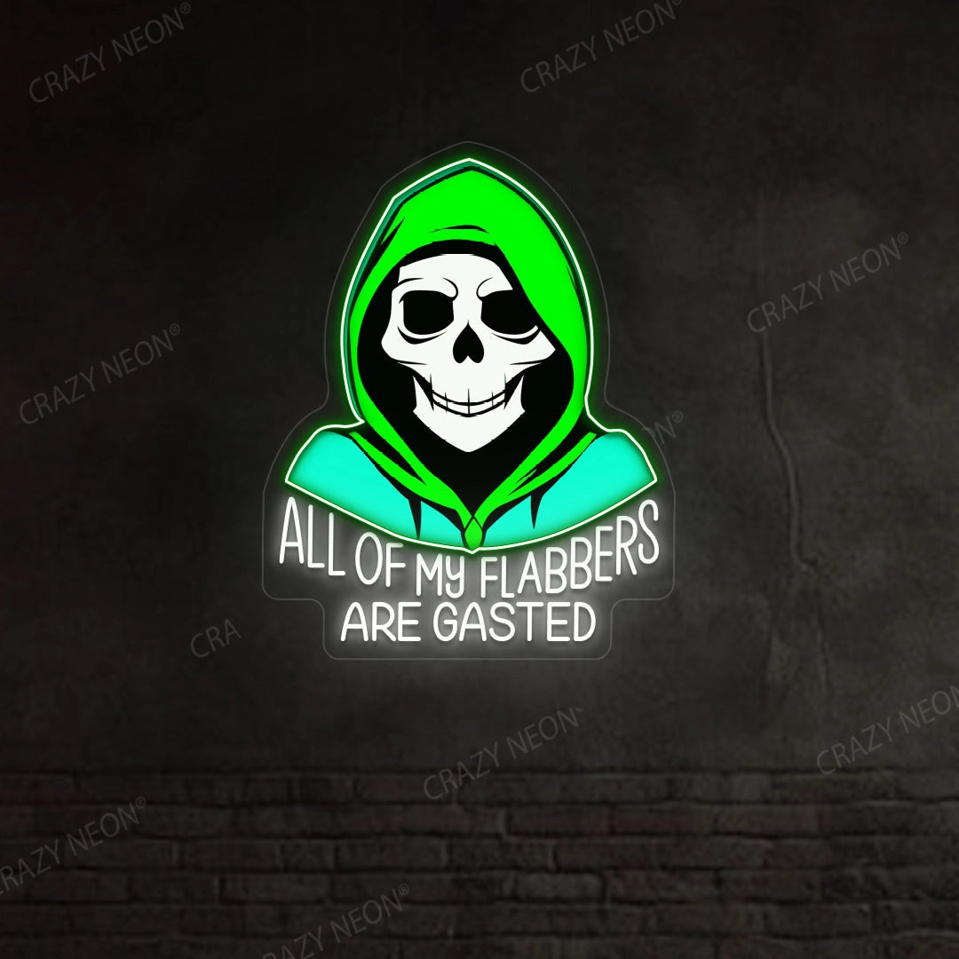 Cool Skeleton Neon Sign