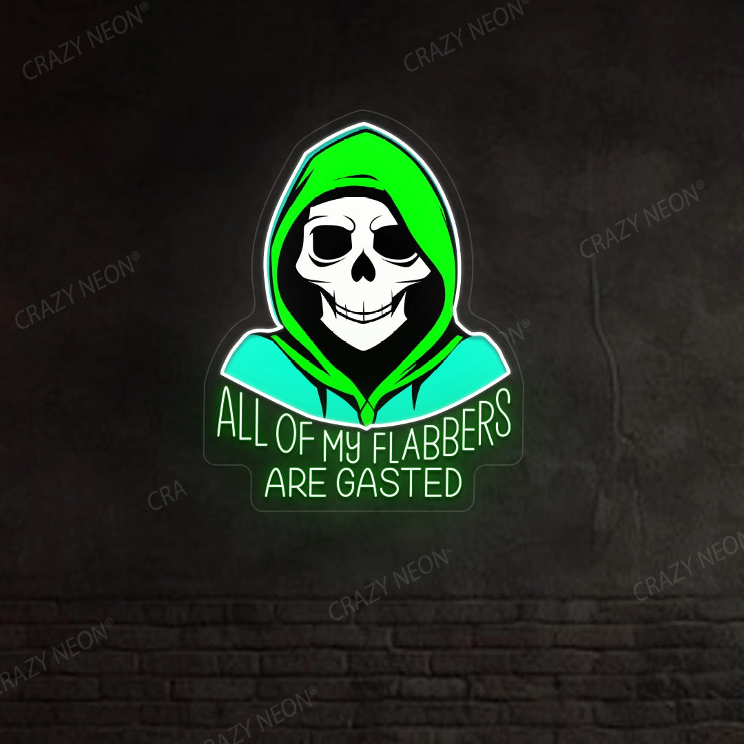 Cool Skeleton Neon Sign