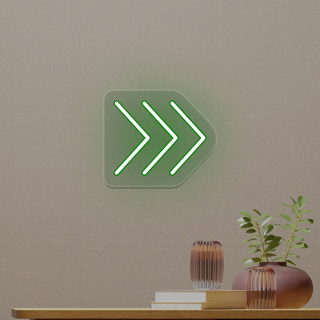 Triple Arrowhead Neon Sign
