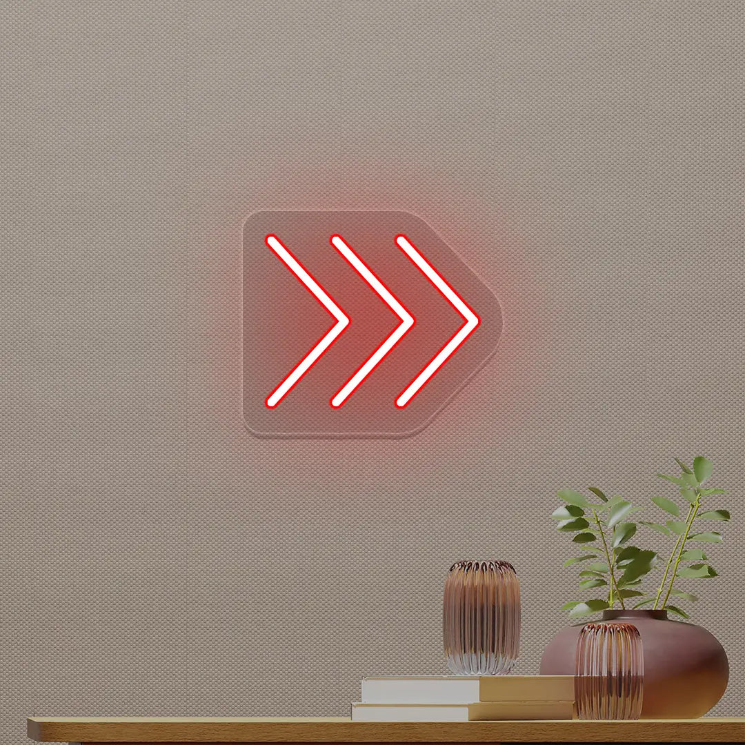Triple Arrowhead Neon Sign