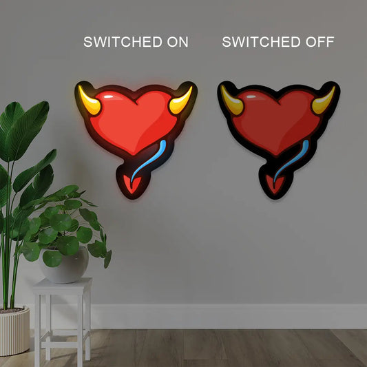 Devil Heart Illuminated Sign  434 Reviews