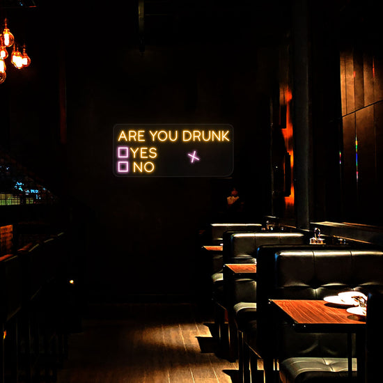 Are You Drunk Bar Neon Sign