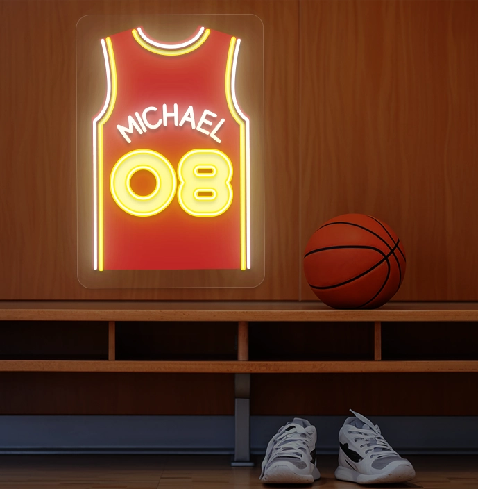 Personalized ATL Jersey Basketball Neon Artwork Sign