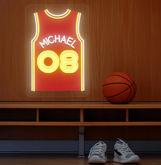 Personalized ATL Jersey Basketball Neon Artwork Sign