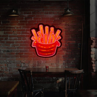 French Fries Led Artwork Neon Sign