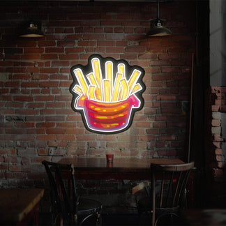 French Fries Led Artwork Neon Sign