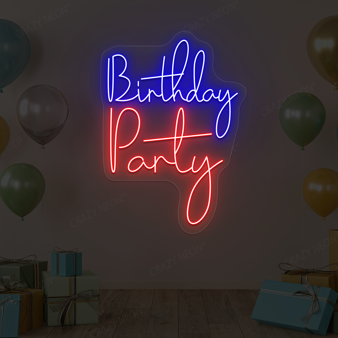 Birthday Party Neon Sign