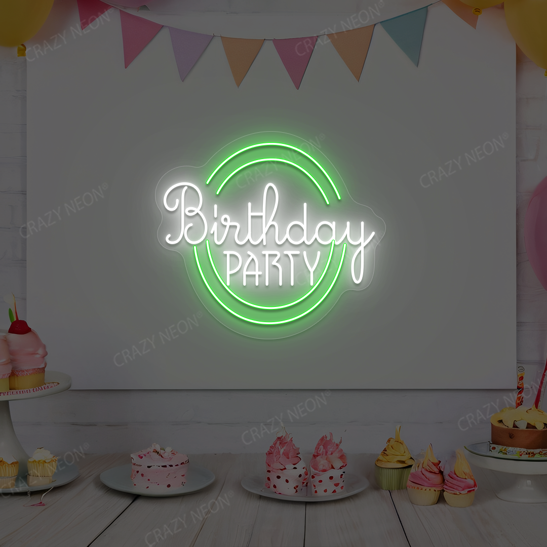 Birthday Party Glow Neon Sign