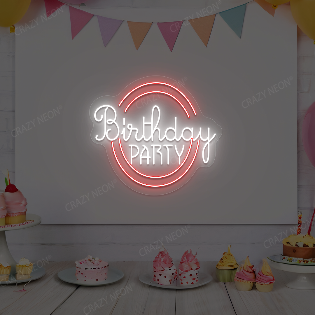 Birthday Party Glow Neon Sign