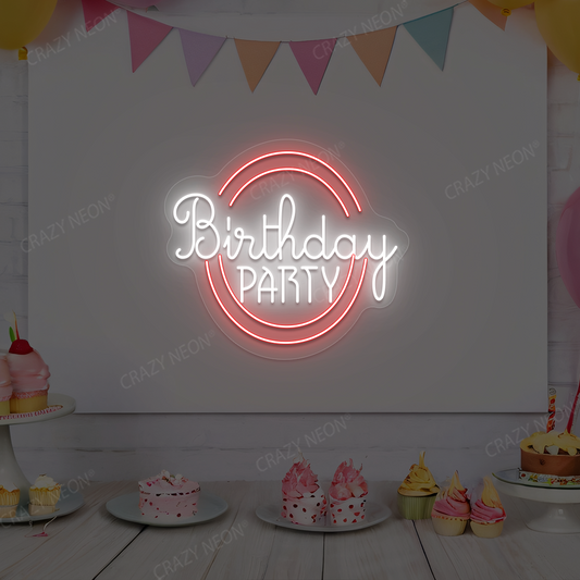 Birthday Party Glow Neon Sign