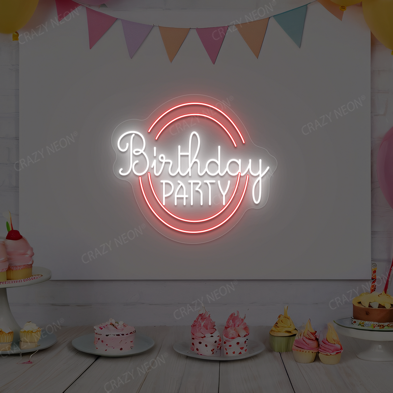 Birthday Party Glow Neon Sign