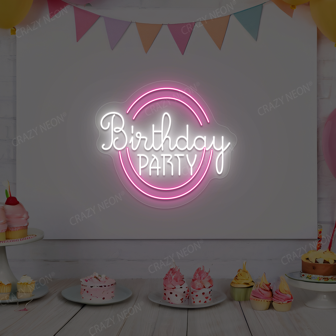 Birthday Party Glow Neon Sign
