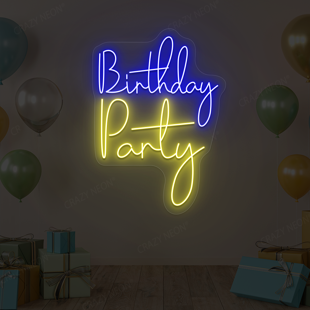 Birthday Party Neon Sign