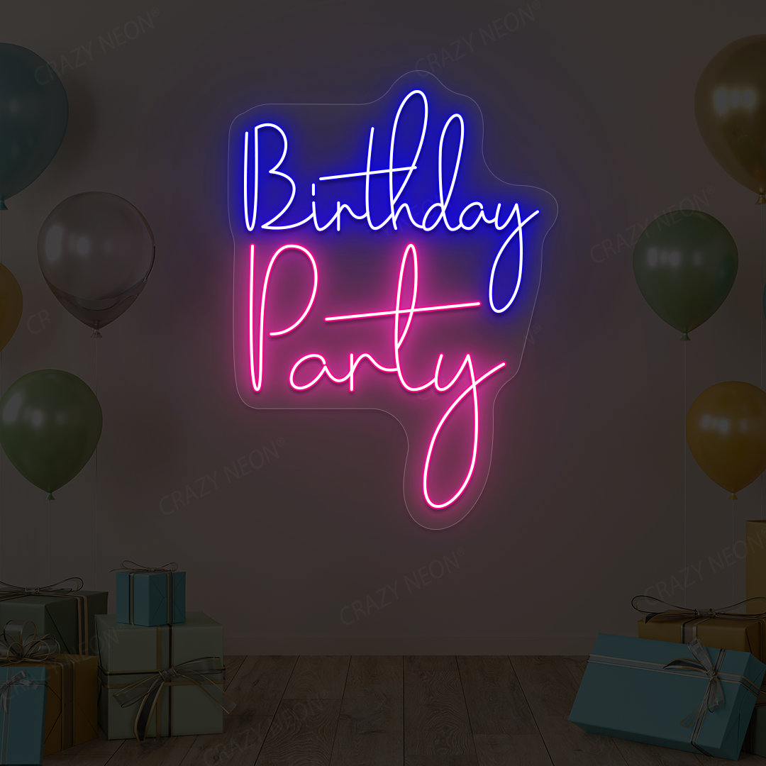 Birthday Party Neon Sign