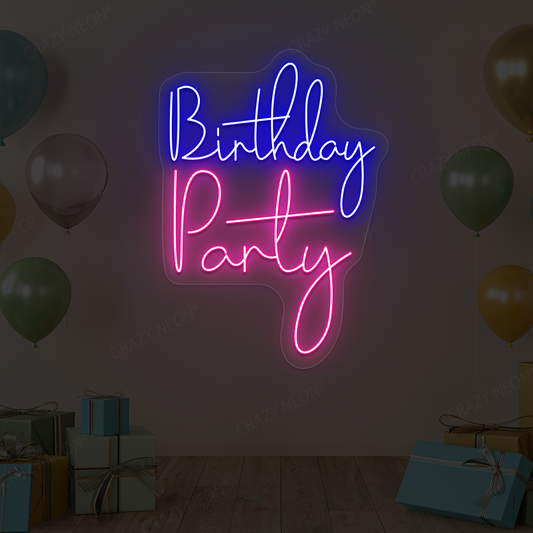 Birthday Party Neon Sign