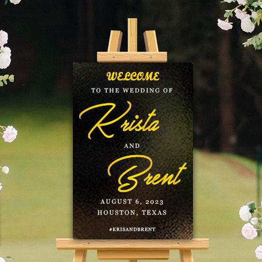 Wedding Welcome Sign | Frosted Acrylic Welcome Sign