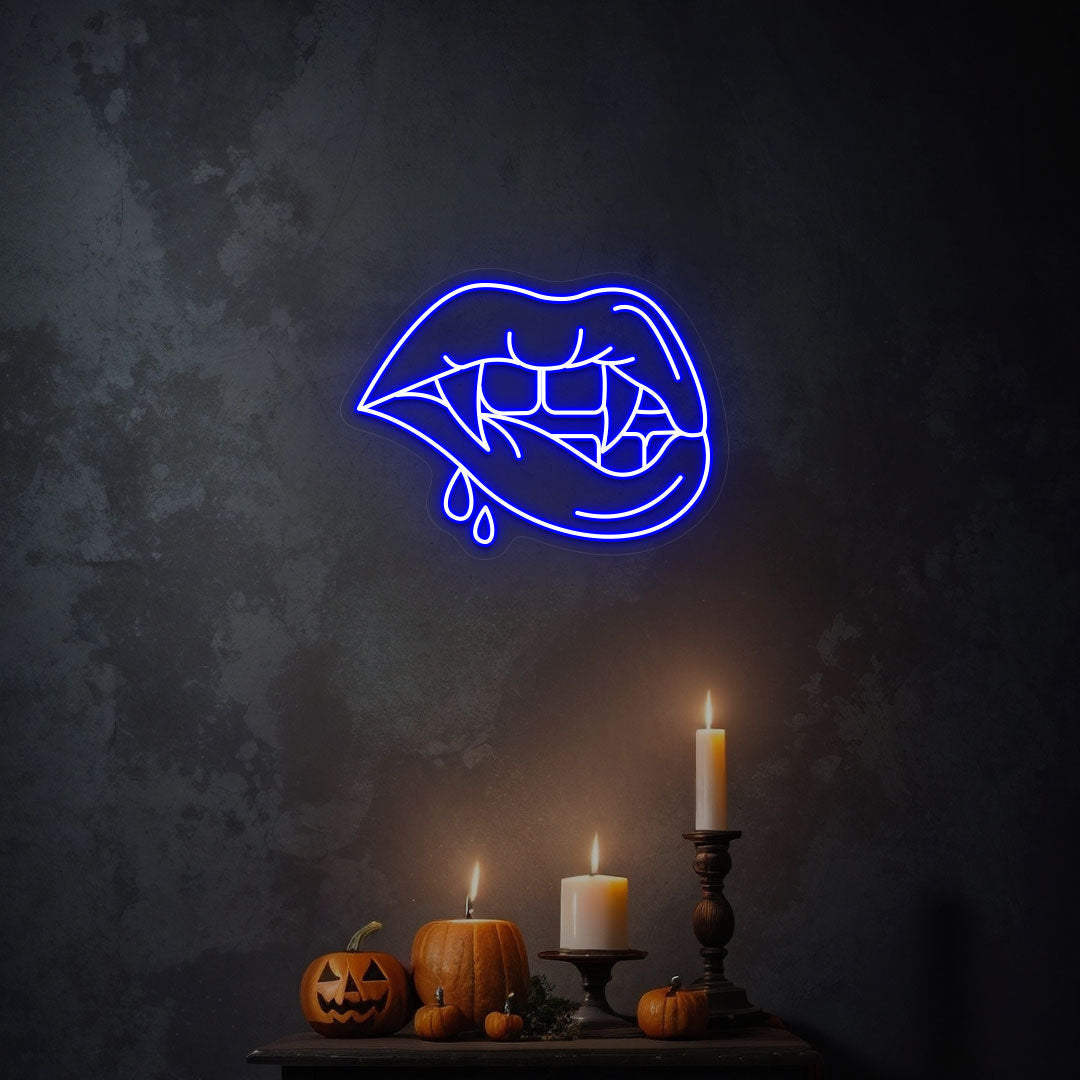 Vampire Lips Neon Sign