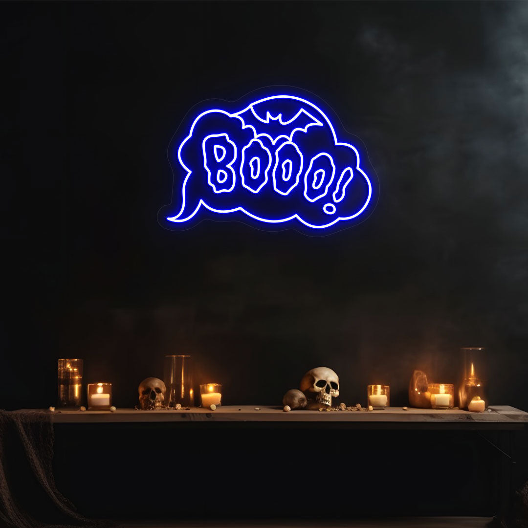 Spooky Booo Neon Sign