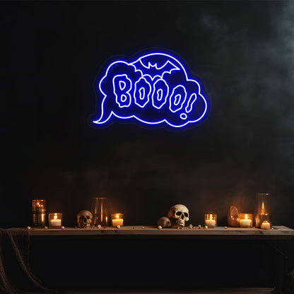 Spooky Booo Neon Sign