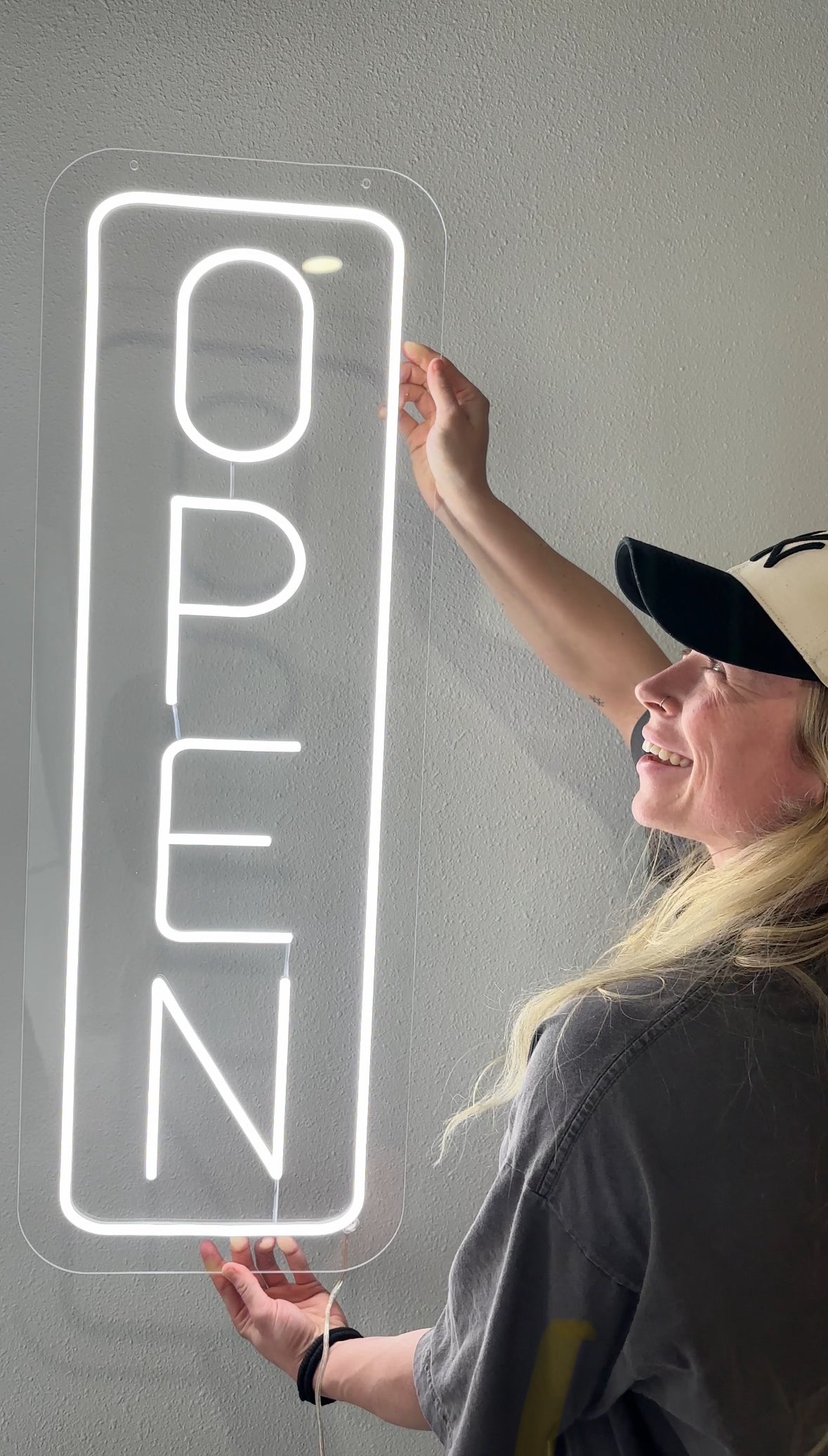 CRAZY NEON Vertical Open LED Neon Sign