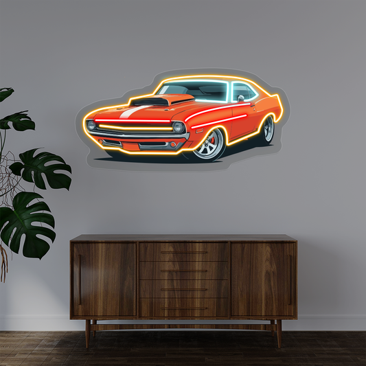 Aesthetic Car Neon Sign Artwork