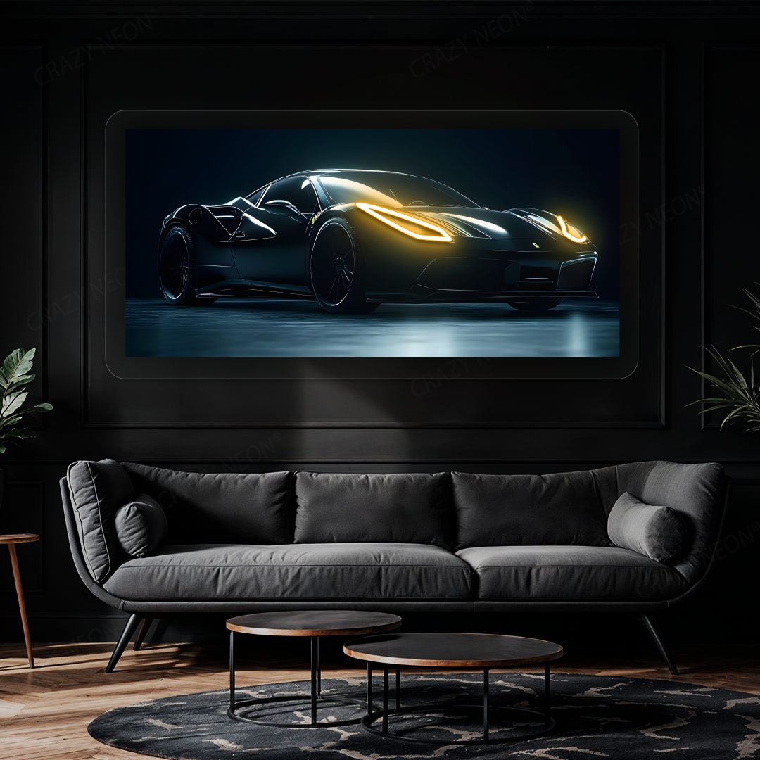 F8 Tributo Supercar Neon Artwork Sign