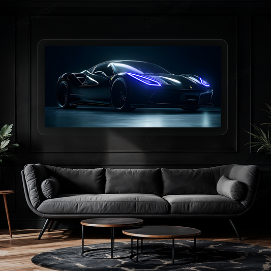 F8 Tributo Supercar Neon Artwork Sign